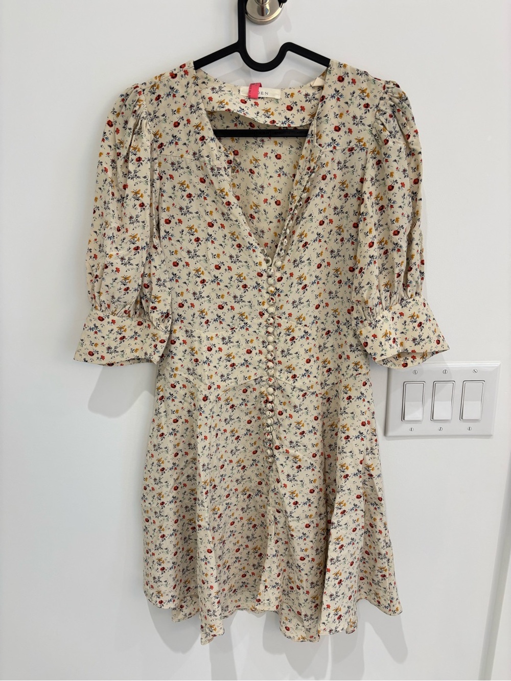 Doen Floral Silk Mini Dress